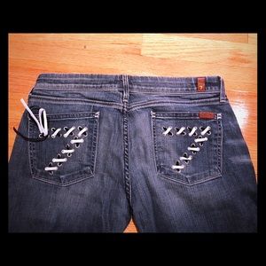7 for All Mankind lace pocket jeans